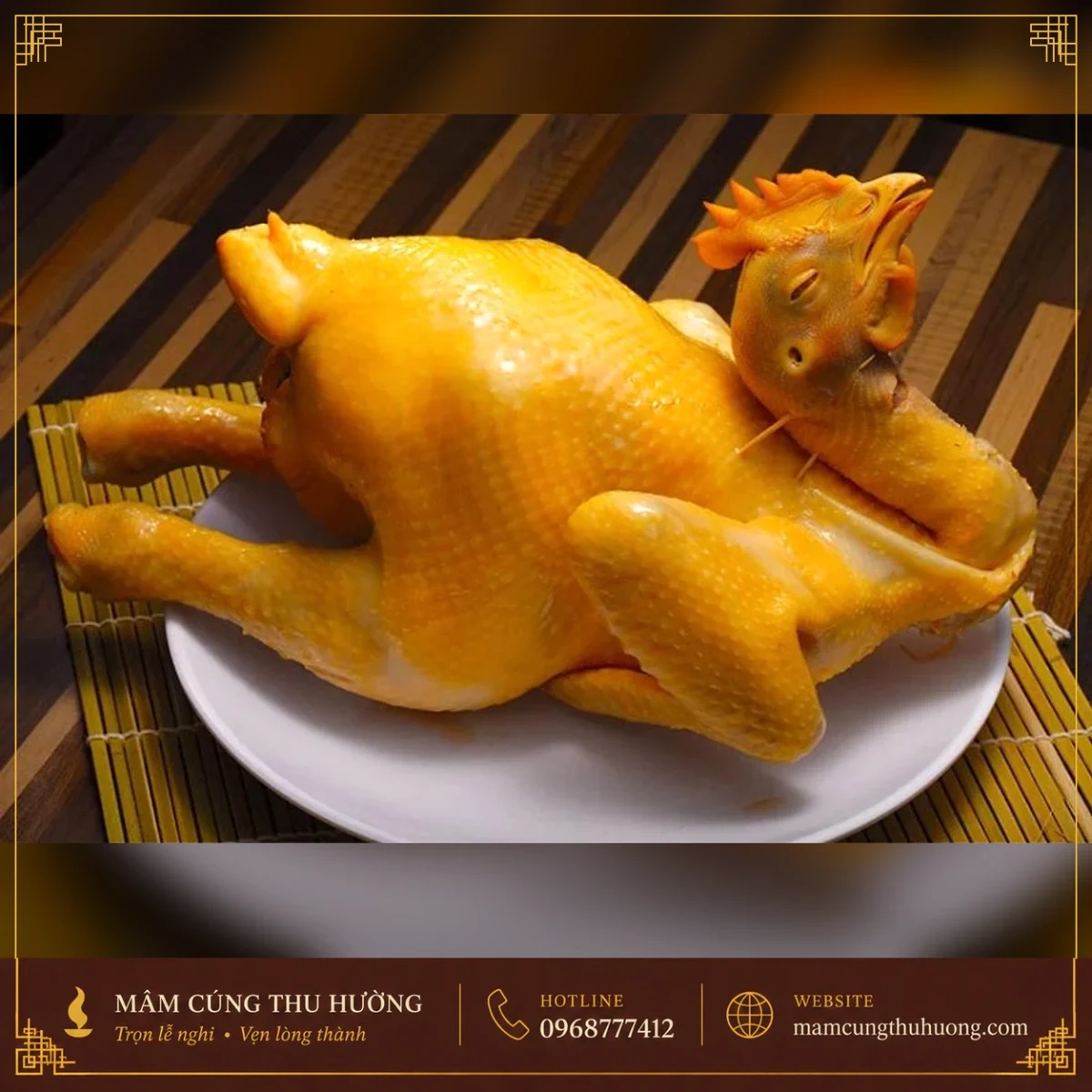 Gà Ta Cúng Lễ 1.8kg - 2.2kg | Mâm cúng Thu Hường