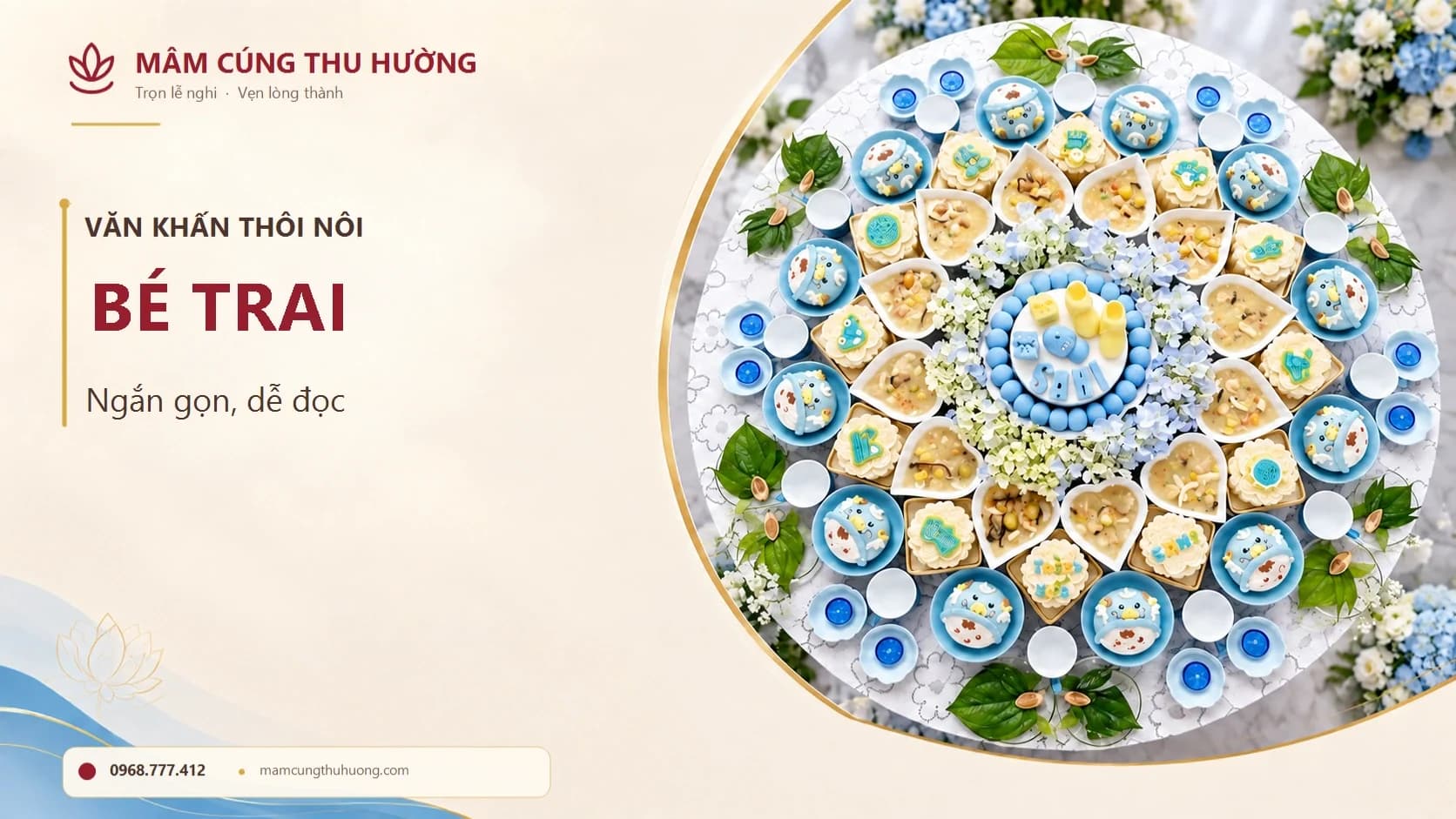 Văn khấn thôi nôi bé trai ngắn gọn, dễ đọc